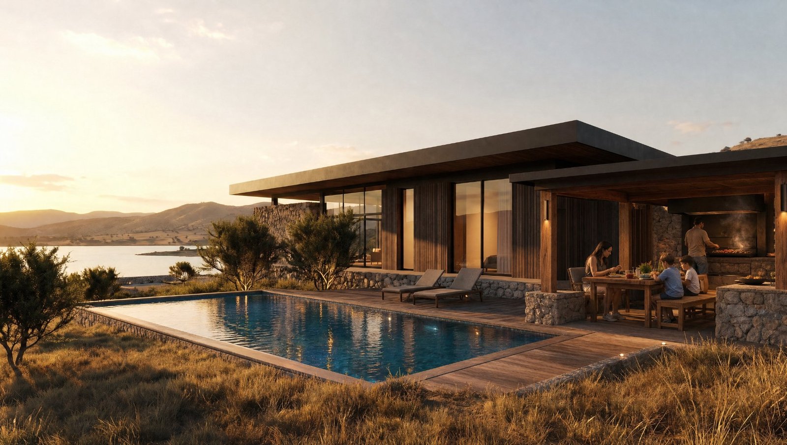 Casa, piscina y quincho